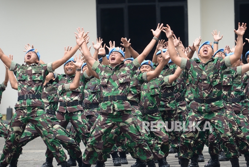 Selebrasi Pasukan Pasukan Pengamanan Presiden (Paspampres) saat bertugas mengamankan RI 1.