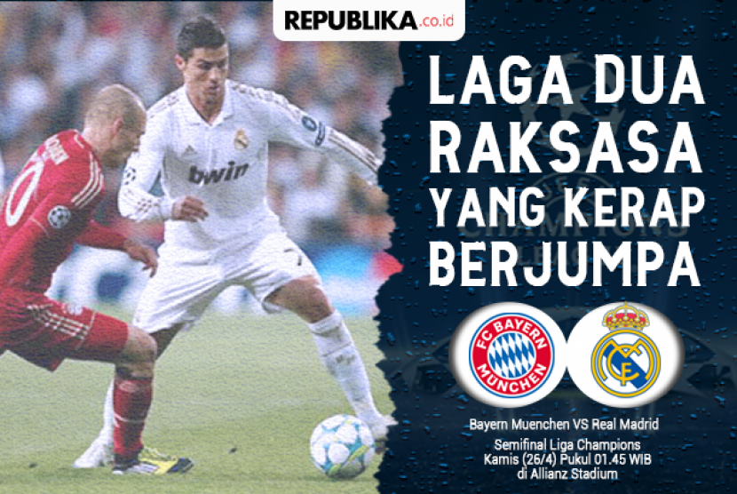 Semi Final Liga Champions, Real Madrid vs Muenchen