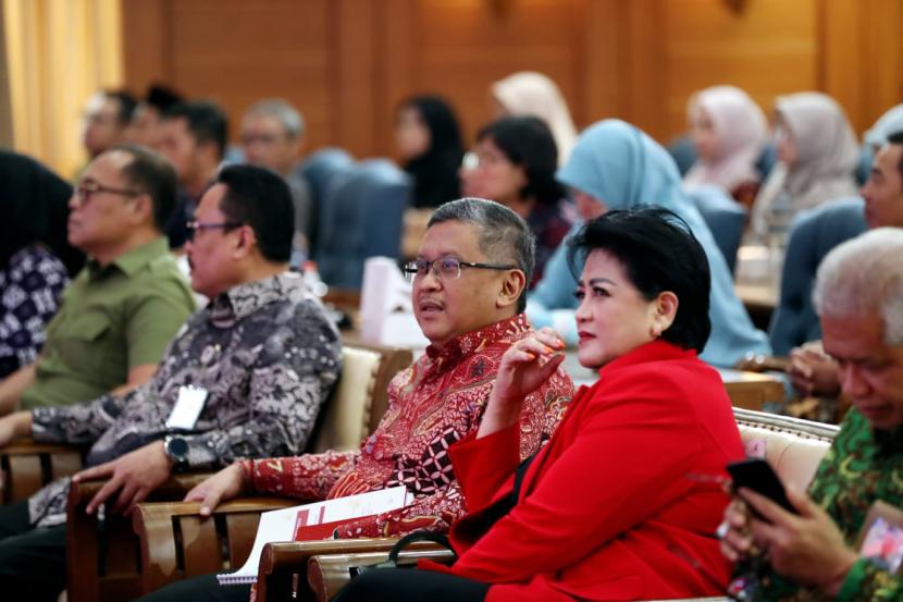 Seminar Nasional Marwah Geopolitik dan Geostrategi dalam Arsip yang digelar Arsip Nasional Republik Indonesia (ANRI) di Ruang Noerhadi Magetsari ANRI, Jakarta, Jumat (25/8/2023).