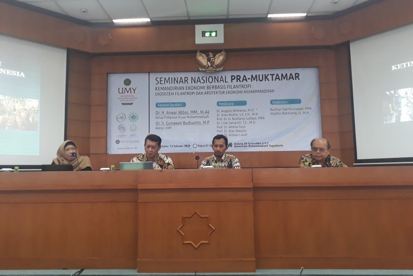  Seminar Nasional Pra-Muktamar Kemandirian Ekonomi Berbasis Filantropi: Ekosistem Filantropi dan Arsitektur Ekonomi Muhammadiyah di Kampus Terpadu Universitas Muhammadiyah Yogyakarta.