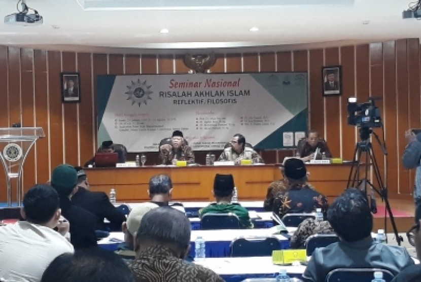 Seminar Nasional Risalah Ahlak Islam Perspektif/Filosofis yang digelar Majelis Tarjih dan Tajdid PP Muhammadiyah di Auditorium Islamic Center Universitas Ahmad Dahlan, Kamis (22/8). 