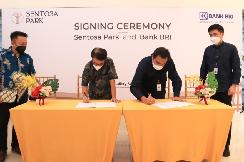 Sentosa Park resmi menjalin kerja sama pembiayaan rumah secara kredit dengan Bank BRI.