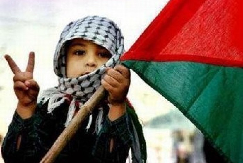 Seorang anak di Palestina.