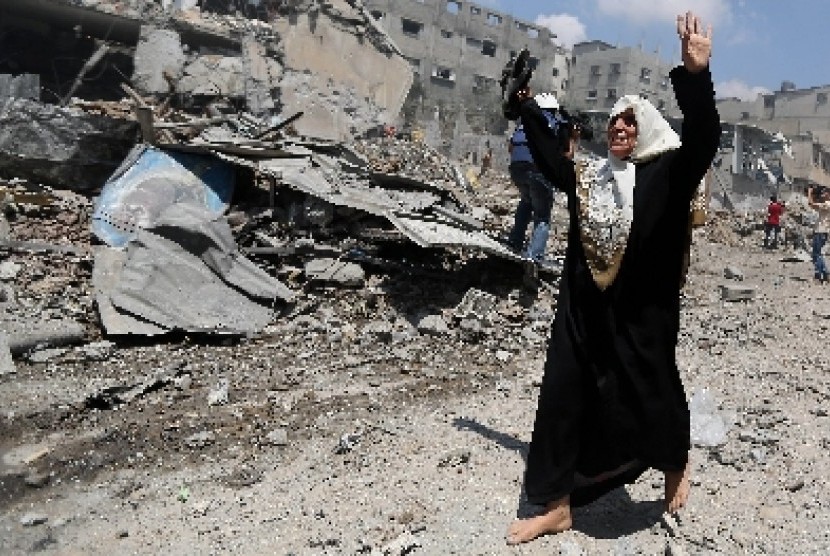 Seorang ibu yang tinggal di Jalur Gaza, bernama Shijaiyah meratapi nasibnya.