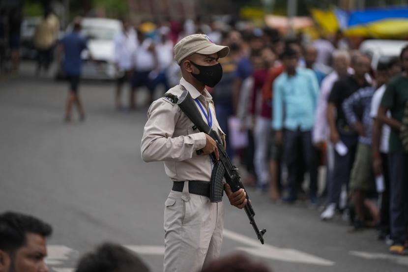 Ilustrasi polisi India. India Tangkap Puluhan Muslim dalam Serangan Massal 