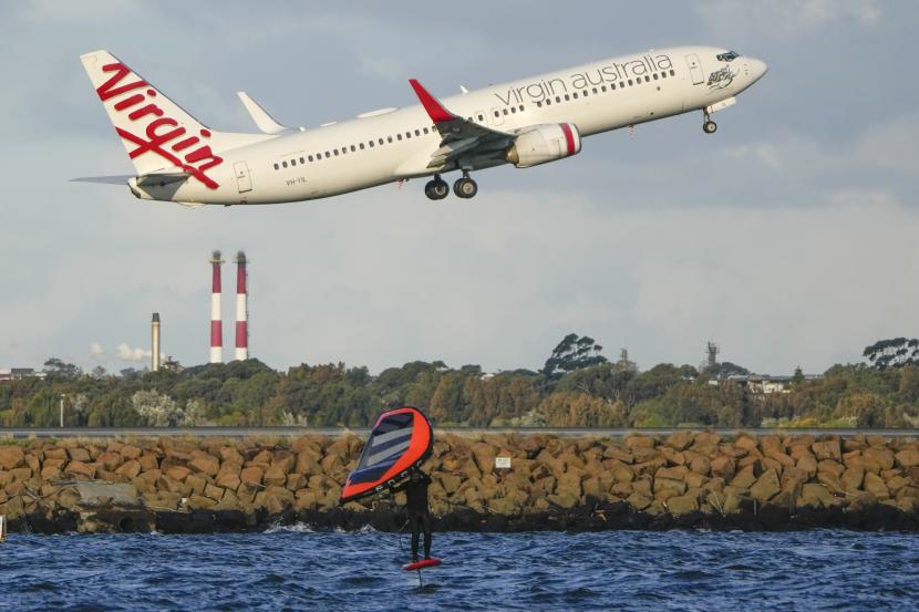 Pesawat lepas landas di bandara Australia (ilustrasi)