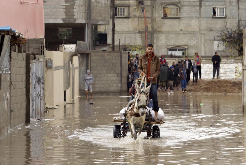 Banjir Palestina (ilustrasi)