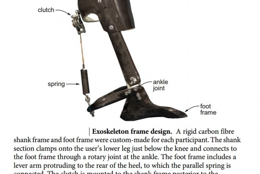 sepatu Exoskeleton ini diklaim bisa menghemat 7 persen senergi yang dibutuhkan ketika berjalan. 
