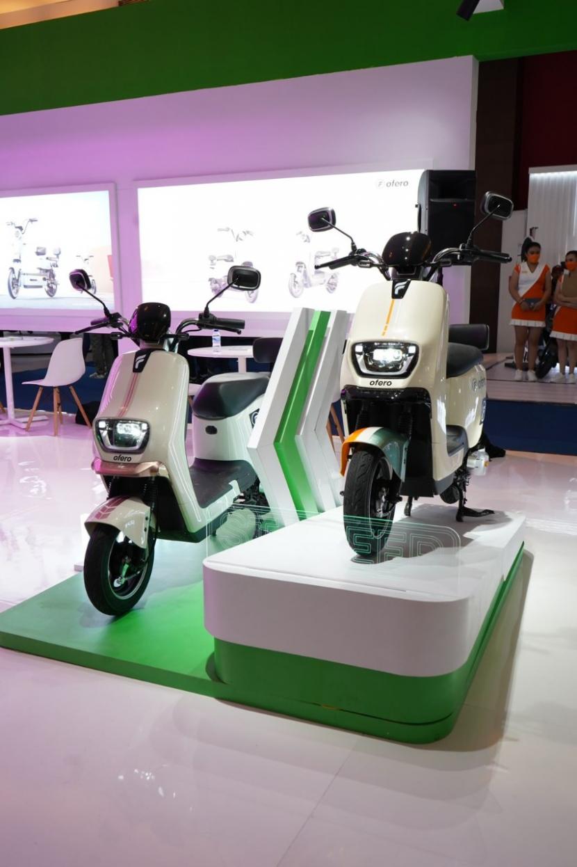 Sepeda listrik Ofero pada event Indonesia International Motor Show (IIMS) 2023 di JIExpo, Kemayoran, Jakarta.