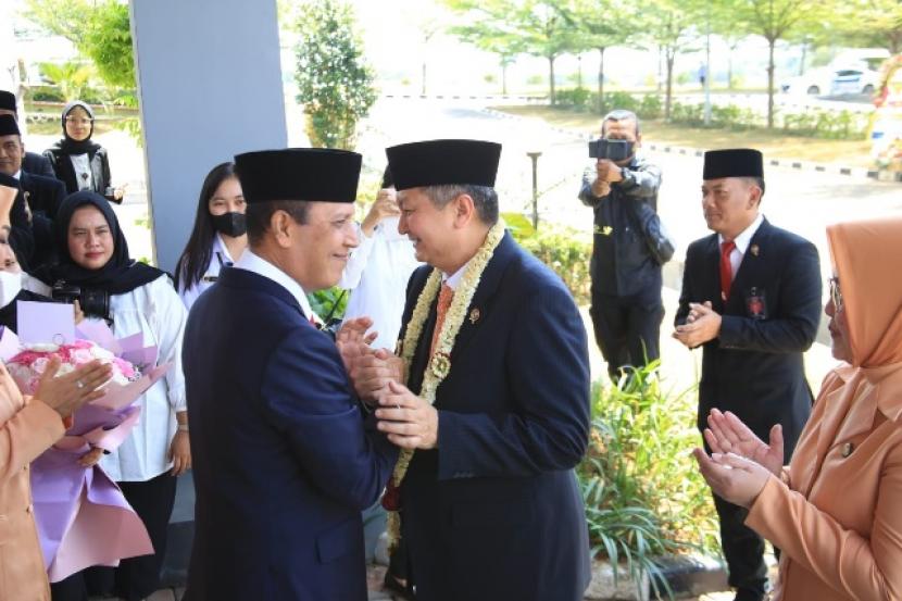 Serah terima jabatan (Sertijab) Komjen Pol Boy Rafli Amar ke Kepala BNPT yang baru Komjen Pol Rycko Amelza  berlangsung hari ini, Rabu (5/4/2023) di Kantor Pusat BNPT RI di Sentul Bogor.