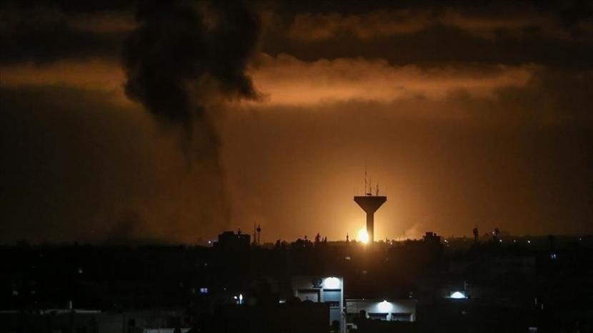 Serangan Israel ke Gaza. Ilustrasi.