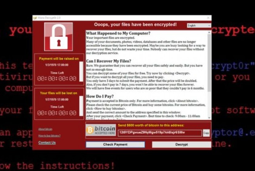 Serangan siber yang diakibatkan oleh ransomware. BSSN mengingatkan serangan ransomware masih akan meningkat pada 2020.