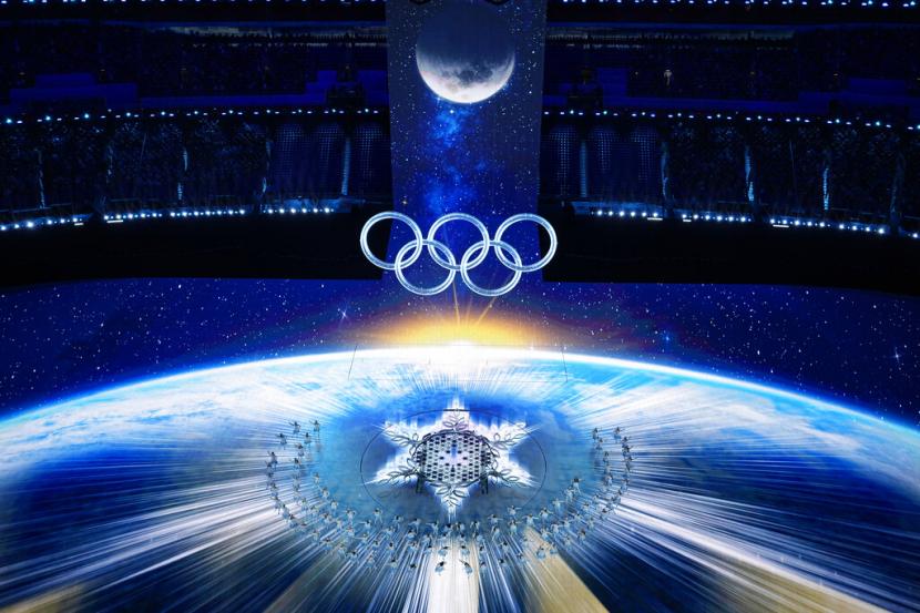 Seremoni pembukaan Olimpiade Musim Dingin Beijing, Jumat (4/2/2022).