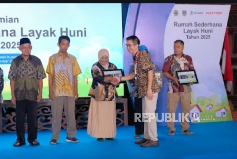 Seremoni program Rumah Sederhana Layak Huni (RSLH) di Kabupaten Kudus, Jawa Tengah. 