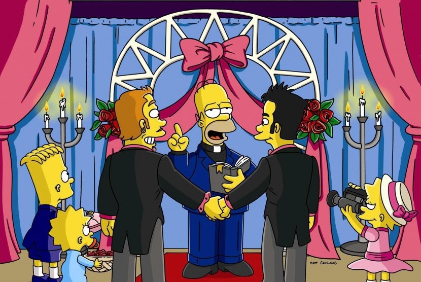 Serial komedi animasi The Simpsons tak akan lagi menggunakan aktor kulit putih untuk mengisi suara karakter-karakter dengan latar belakang etnis yang berbeda (Foto: ilustrasi The Simpsons) 