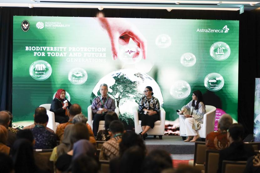 Sesi plenari AstraZeneca pada Indonesia Sustainibility Forum (ISF) 2023, yang diselenggarakan oleh Kementerian Koordinator Bidang Kemaritiman dan Investasi ( Kemenko Marves) dan Kadin Indonesia. 