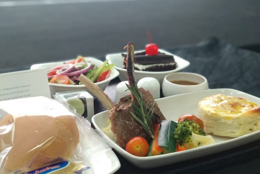 Set makanan dining experience di pesawat yang menjadi layanan baru Citilink Indonesia pada 1 Agustus 2019.