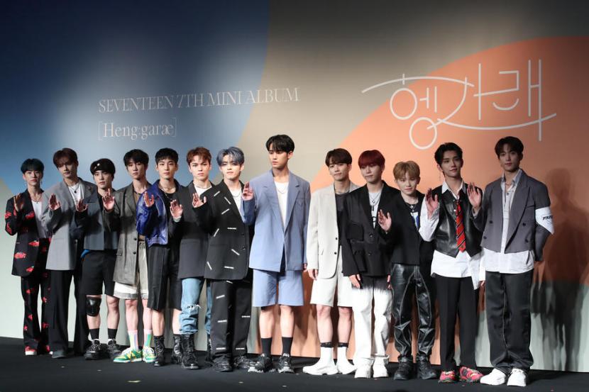Seventeen akan mempromosikan album mereka tanpa dua personel yakni Jun dan The8 (ilustrasi).