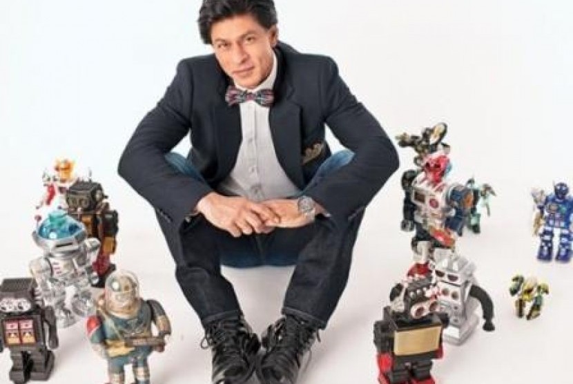 Shahrukh Khan dengan koleksi gadgetnya yang futuristik/ilustrasi