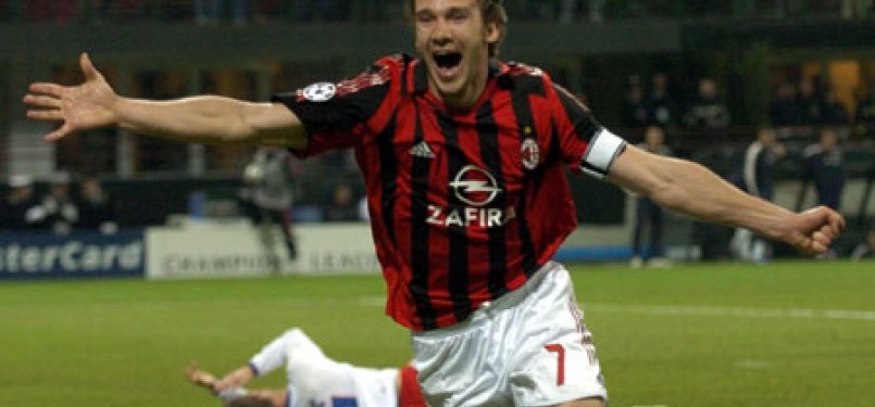 Andriy Shevchenko ketika masih berbaju AC Milan