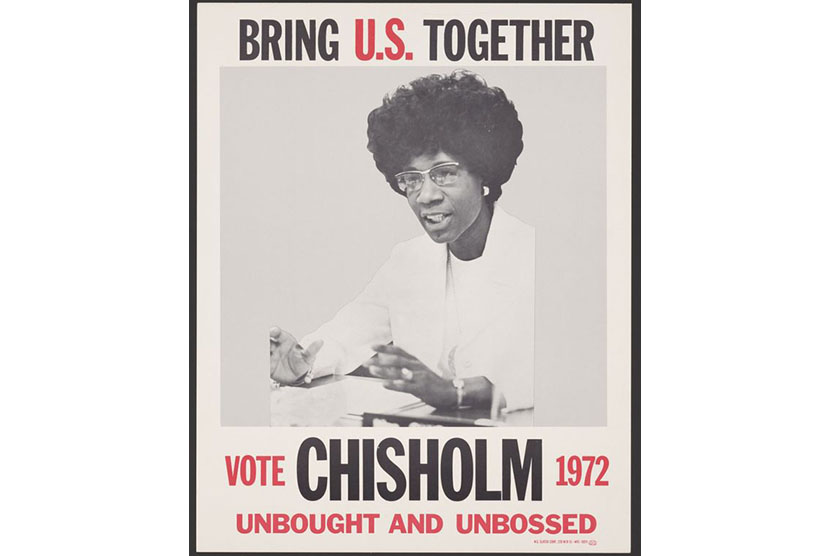 Shirley Chisholm menjadi perempuan kulit hitam pertama Amerika Serikat yang mencalonkan diri sebagai presiden pada 1972.