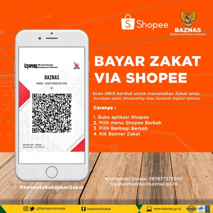 Shopee kembali bekerja sama dengan Badan Amil Zakat Nasional (Baznas) untuk menyediakan layanan pembayaran zakat dan donasi secara daring melalui aplikasi Shopee. 