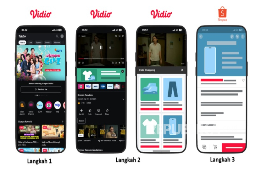 Shoppe menghadirkan pengalaman berlanja yang kontekstual dan seamless dengan menggandeng Vidio. 