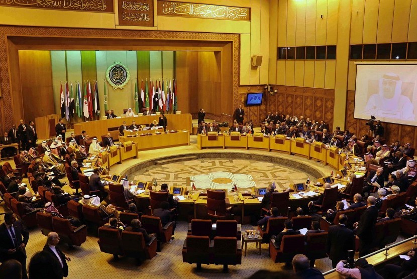 Sidang darurat Liga Arab di Kairo, Mesir.
