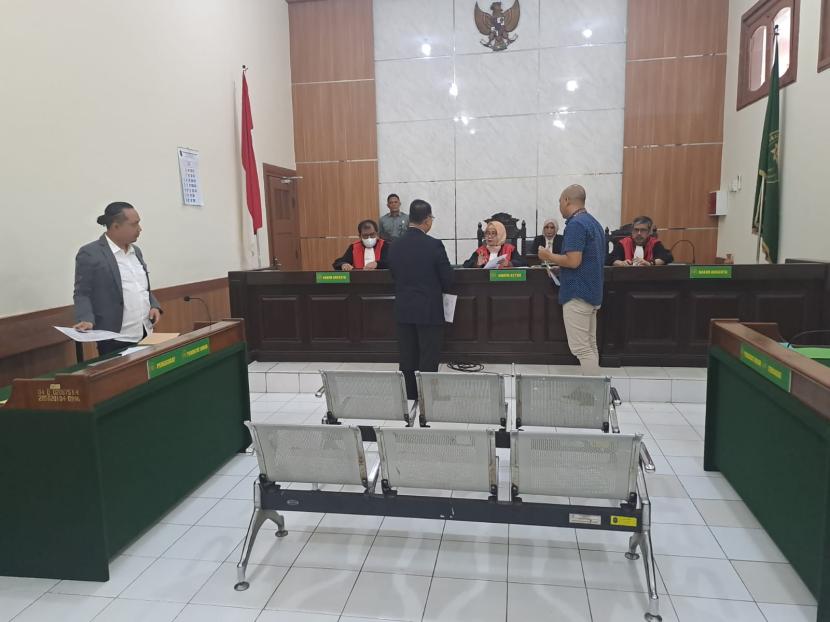 Sidang perdana gugatan Panji Gumilang terhadap Gubernur Jawa Barat (Jabar) Ridwan Kamil digelar di Pengadilan Negeri (PN) Bandung, Kota Bandung, Selasa (15/8/2023).