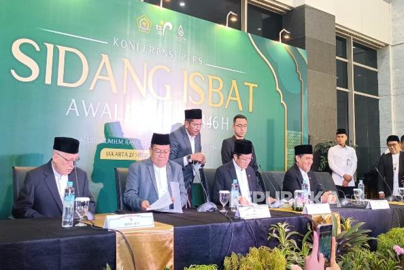 Sidang isbat penentuan awal Dzulhijjah 1446 Hijriyah/2025 M di Auditorium HM Rasjidi Jalan Thamrin Jakpus