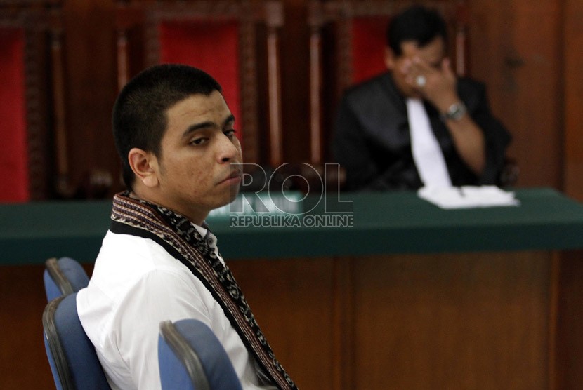  Sidang kasus terdakwa penganiayaan geng motor Joshua Reynaldo di Pengadilan Negeri Jakarta Utara, Selasa (27/11). (Republika/Adhi Wicaksono)