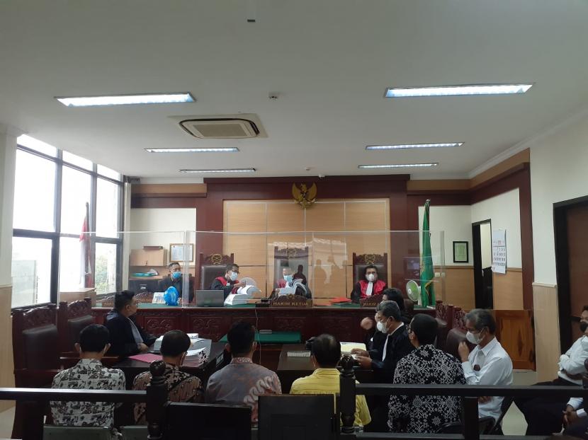 Sidang ketiga agenda pemeriksaan saksi kasus kebakaran Lapas Klas 1 Tangerang di PN Tangerang, Selasa (15/2).