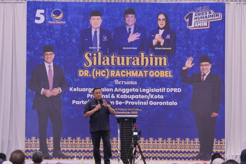 Silaturahim Rachmad Gobel dengan jajaran Partai Nasdem Gorontalo, Ahad (10/12/2023)