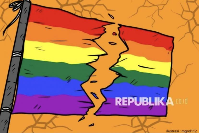 Simbol LGBT (ilustrasi). Texas melarang prosedur penghalang hormon bagi remaja transgender.