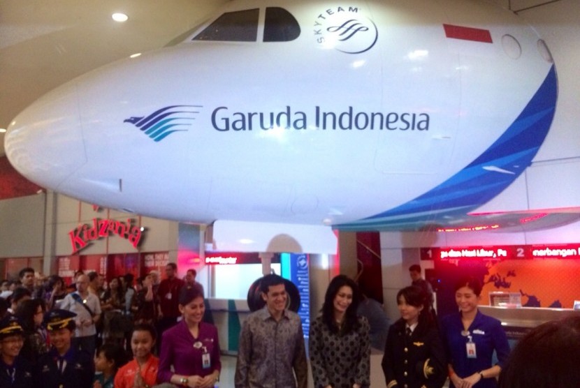 Simulator pesawat Garuda Indonesia di KidZania Jakarta yang diresmikan Kamis (11/2).