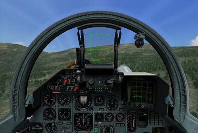 Simulator pesawat jet tempur