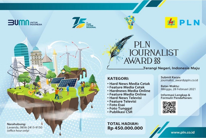 Sinergi bersama insan pers, PLN menggelar PLN Journalist Awards 2020 (PJA 2020). Hadir dengan format lomba karya, PJA 2020 menjadi ajang apresiasi PLN terhadap jurnalis yang terus melahirkan karya berkualitas dalam mendorong ketenagalistrikan di Indonesia.