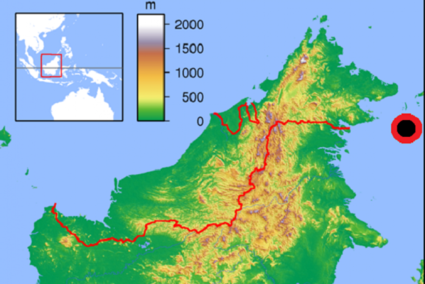 Sipadan and Ligitan islands sit on red-black area (map)