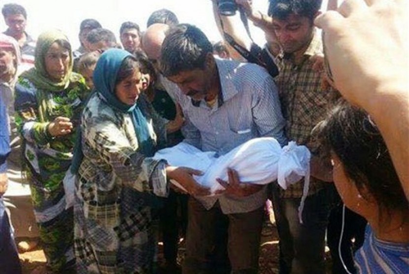 Pemakaman Aylan Kurdi, balita Suriah yang tewas tenggelam dan ditemukan di pantai Turki.