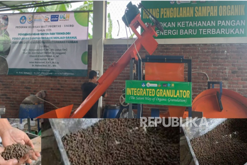 Sistem produksi granul organik berbasis teknologi granulator terintegrasi 