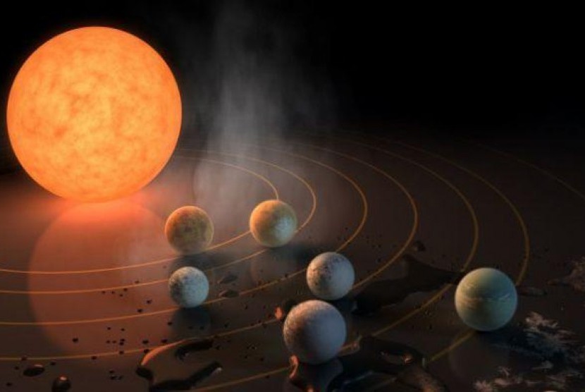 Sistem tata surya TRAPPIST-1 memiliki 7 planet yang diperkirakan sama ukurannya dengan planet bumi dan tiga planet di zona 'Goldilocks'.