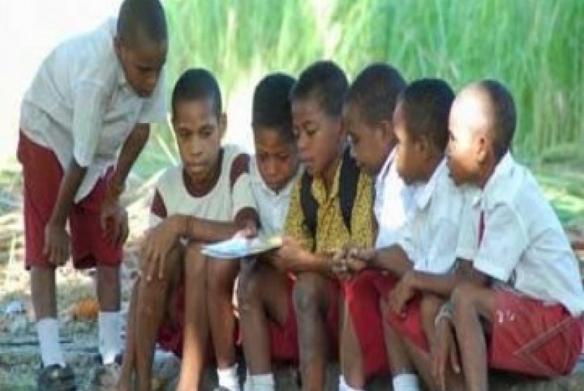 Siswa sekolah di Papua