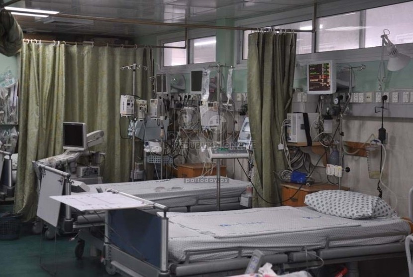 Situasi rumah sakit di Gaza yang sepi akibat petugas medis mogok kerja. 