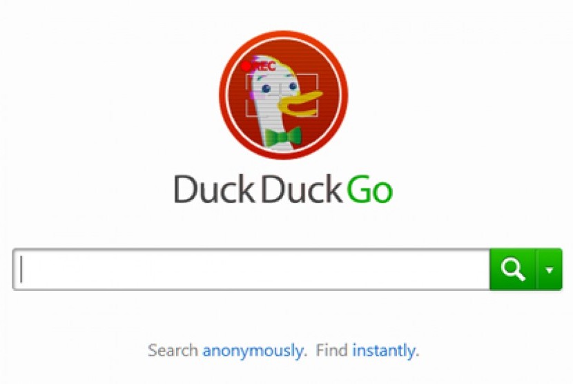 Situs pencari (search engine) DuckDuckGo.