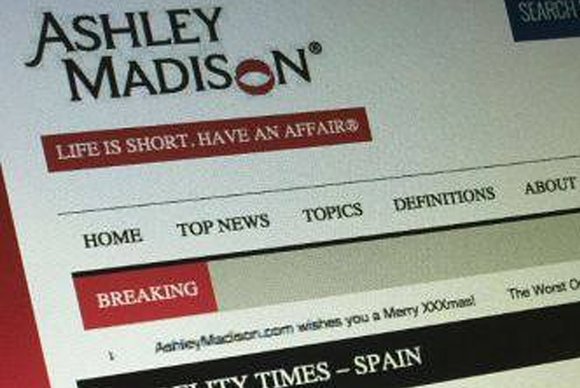 Situs perselingkuhan Ashley Madison.