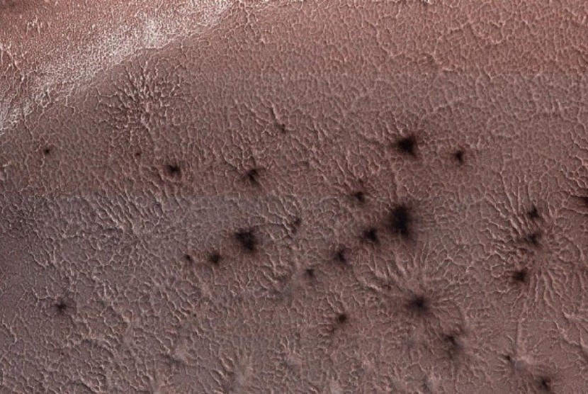 Siulet laba-laba yang ditemukan di Mars.