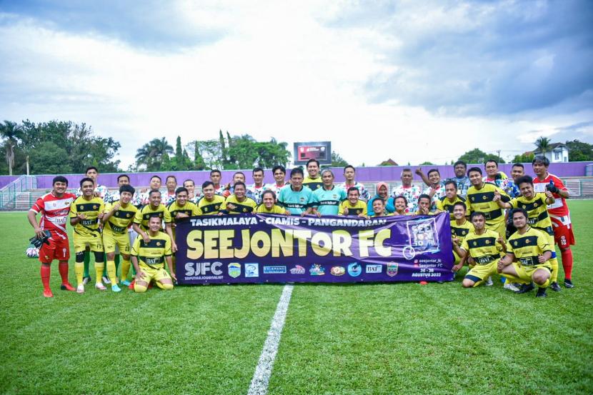 SJFC di Stadion Galuh, Ciamis, Jawa Barat pada Sabtu (27/8/2022).