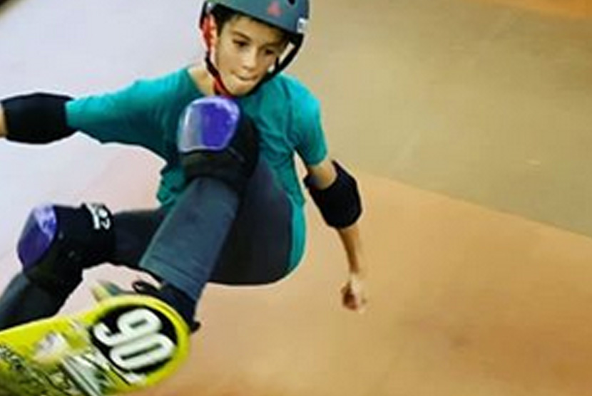 Skateboarder berusia 11 tahun Gui Khury yang baru saja mencetak sejarah baru.