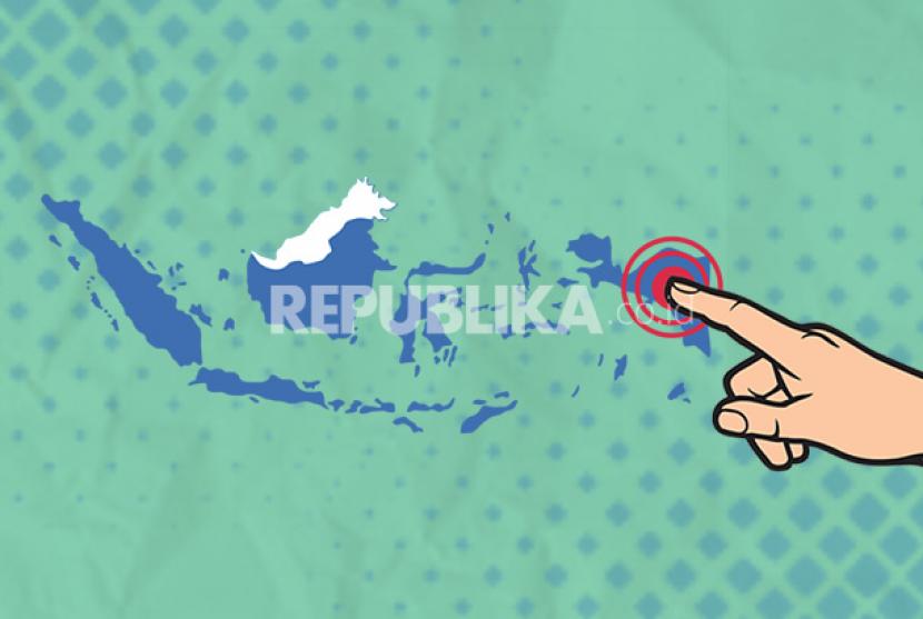 Illustration of Papua map 