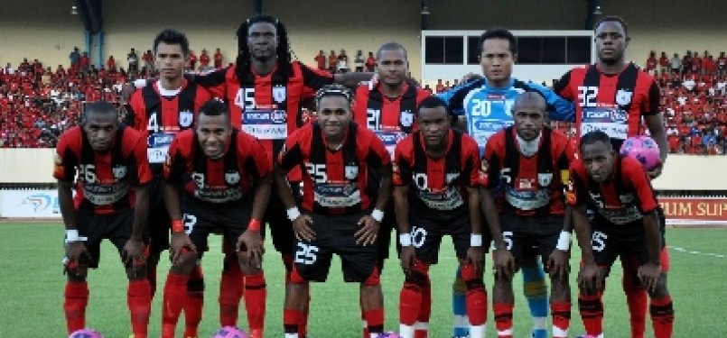 Skuad Persipura saat menjadi juara Liga Indonesia 2010/2011